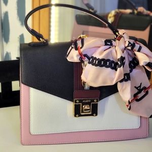 Aldo Handbag Pink & Burgundy